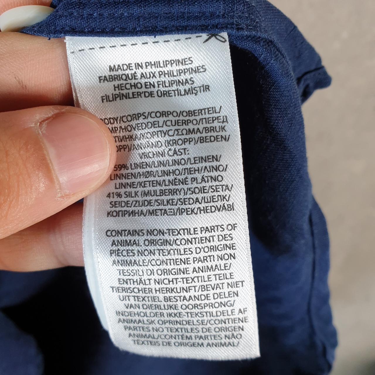 Vintage Ralph Lauren Button Down Shirt Men’s Small Navy Blue Custom Fit Cotton Pockets