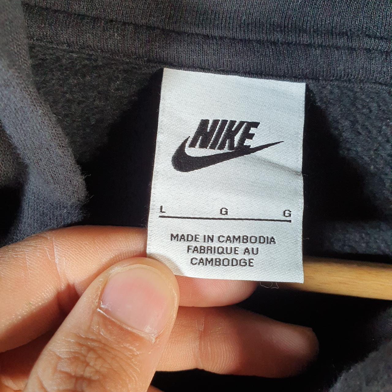 Vintage Nike Club Hoodie Men’s Large Black Centre Swoosh Y2K Pullover Sweatshirt Logo