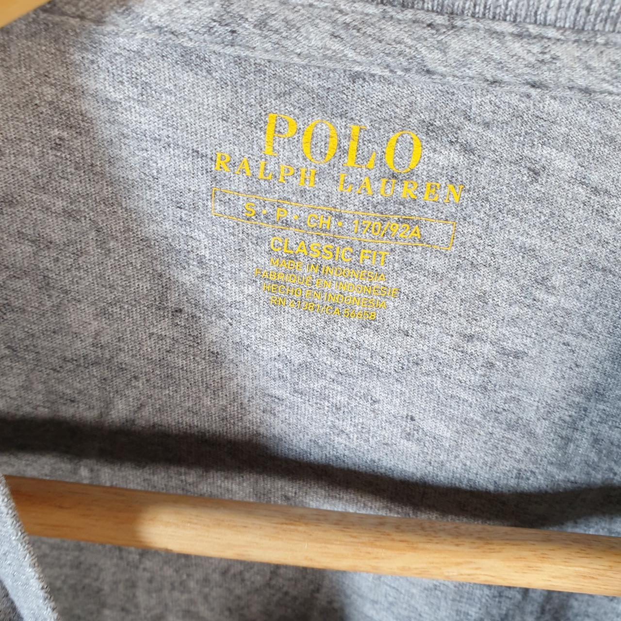 Vintage Ralph Lauren Polo Sport T Shirt Men’s Small Grey Classic Fit Embroidered Pony