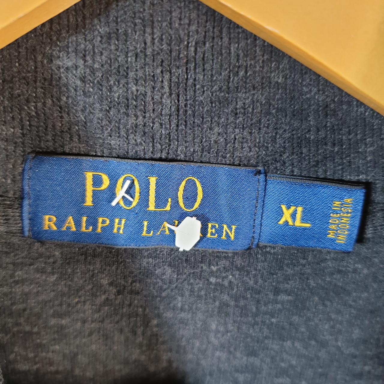 Vintage Ralph Lauren Polo 1/4 Zip Sweatshirt Men’s XL Grey Cotton Pullover Pony