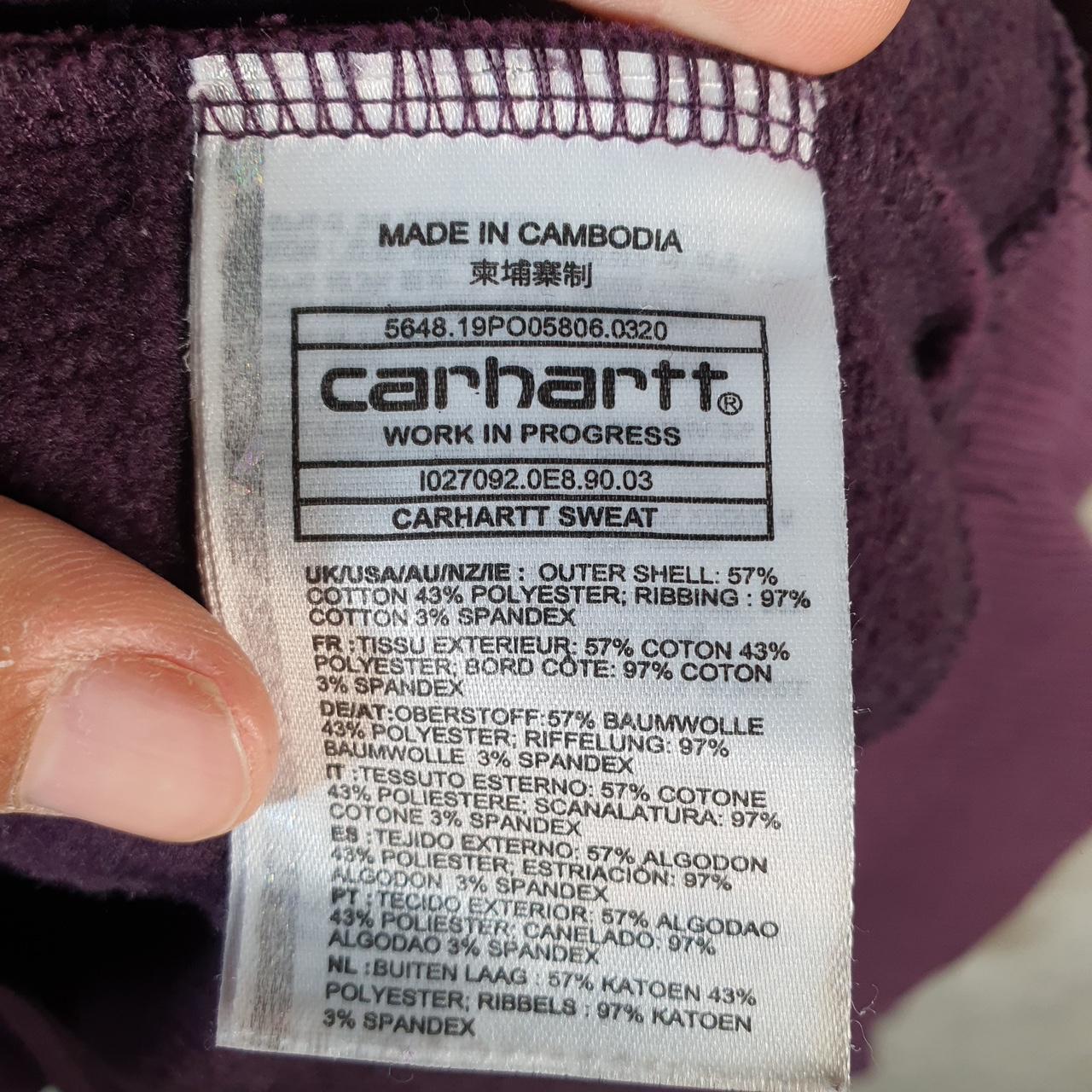 Vintage Carhartt Work in Progress Sweatshirt Mens XS Purple Pullover USA
