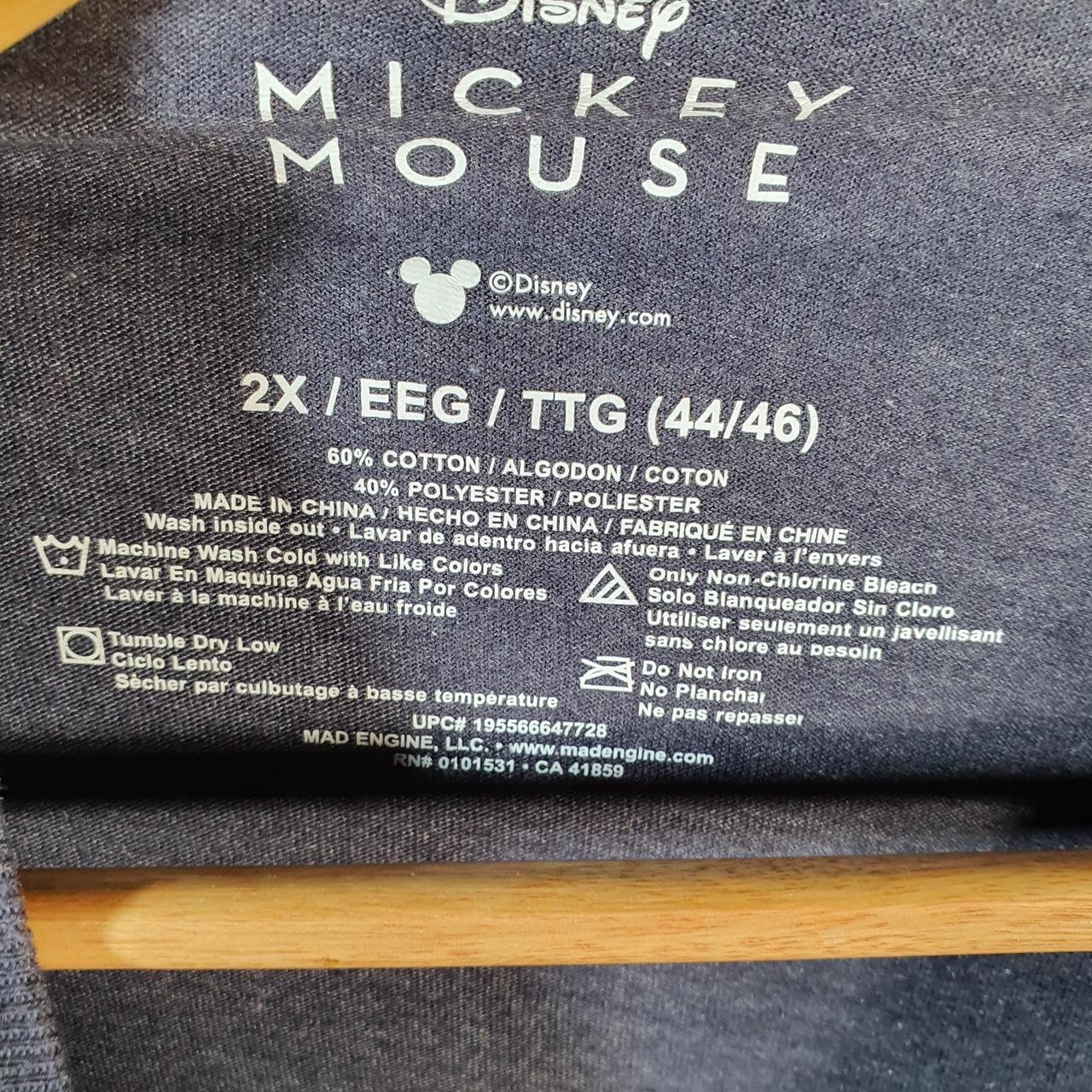 Vintage Disney Land Mickey Mouse T Shirt Shirt Womens  2XL Navy Blue Graphic Cartoon