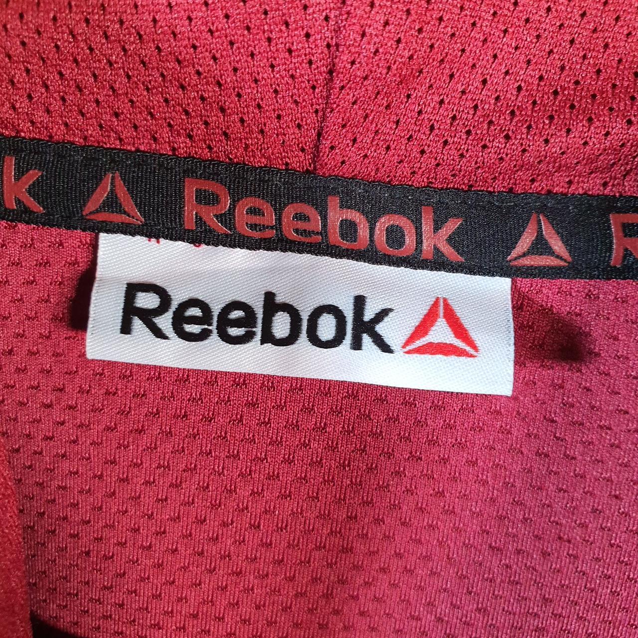 Vintage Reebok Shell Track Hoodie Men’s Small Red Pullover Baggy