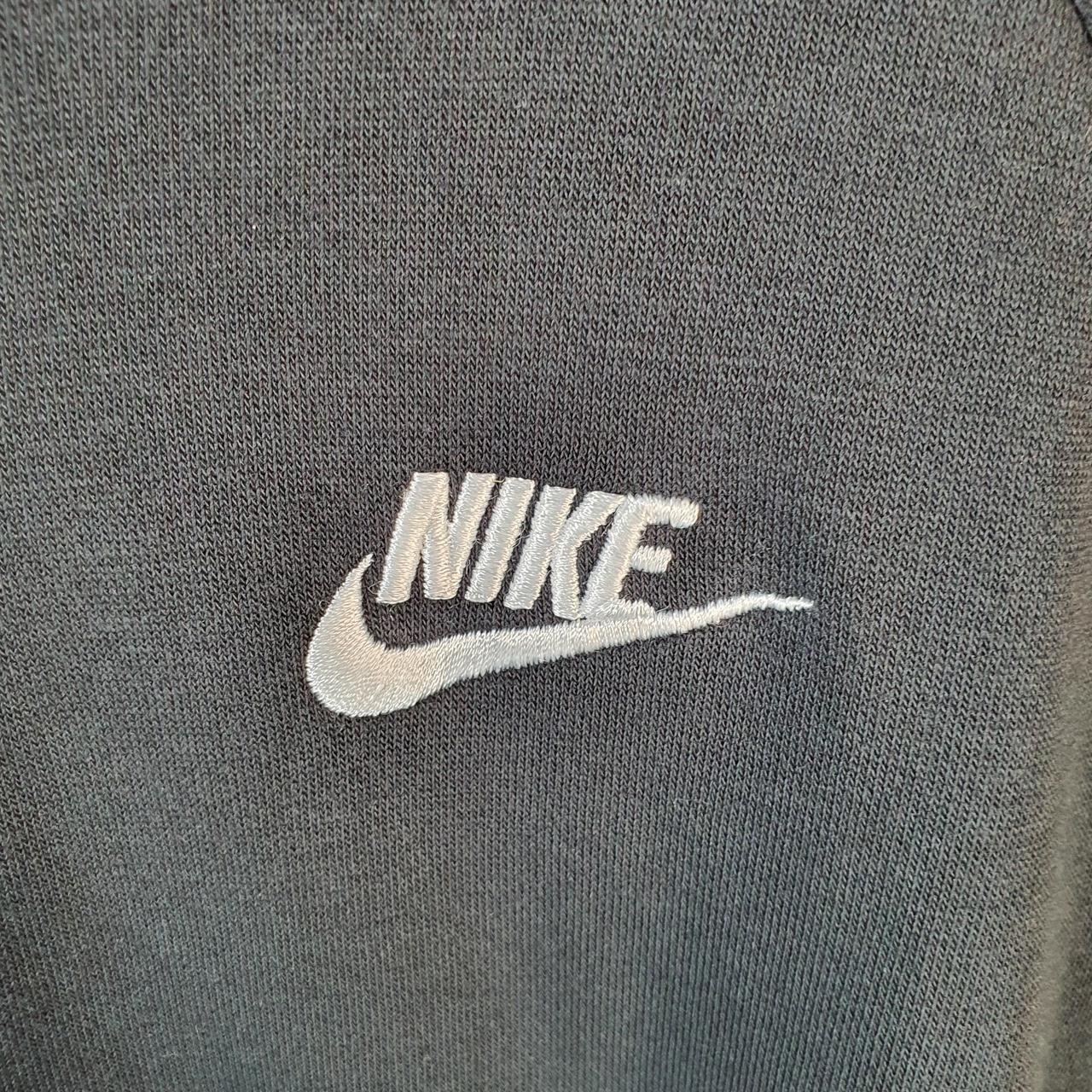 Vintage Nike Club Hoodie Womens Large Black Swoosh Y2K Pullover Logo