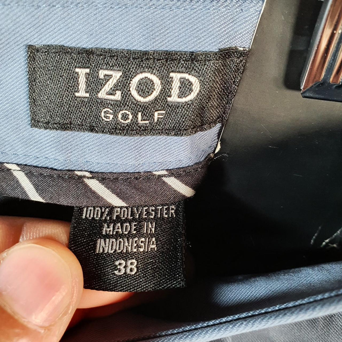 Vintage Izod Golf Chino Shorts Jorts Cargo Men’s W38 Blue Baggy Cotton A4319