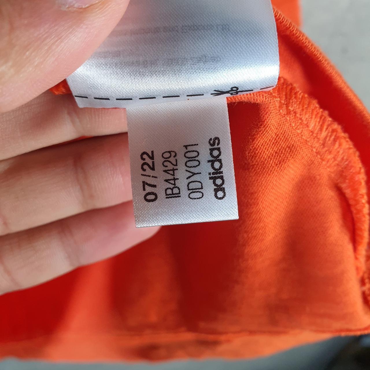 Vintage Adidas Spellout Retro T Shirt Womens XS Orange Logo Athletic