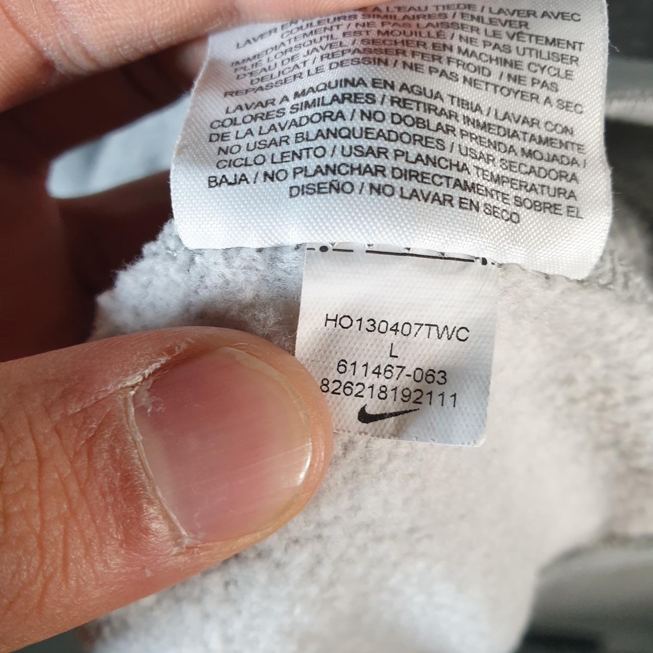 Vintage Nike Sweatshirt Mens Large Grey Single Swoosh Y2K Pullover Embroidered Logo