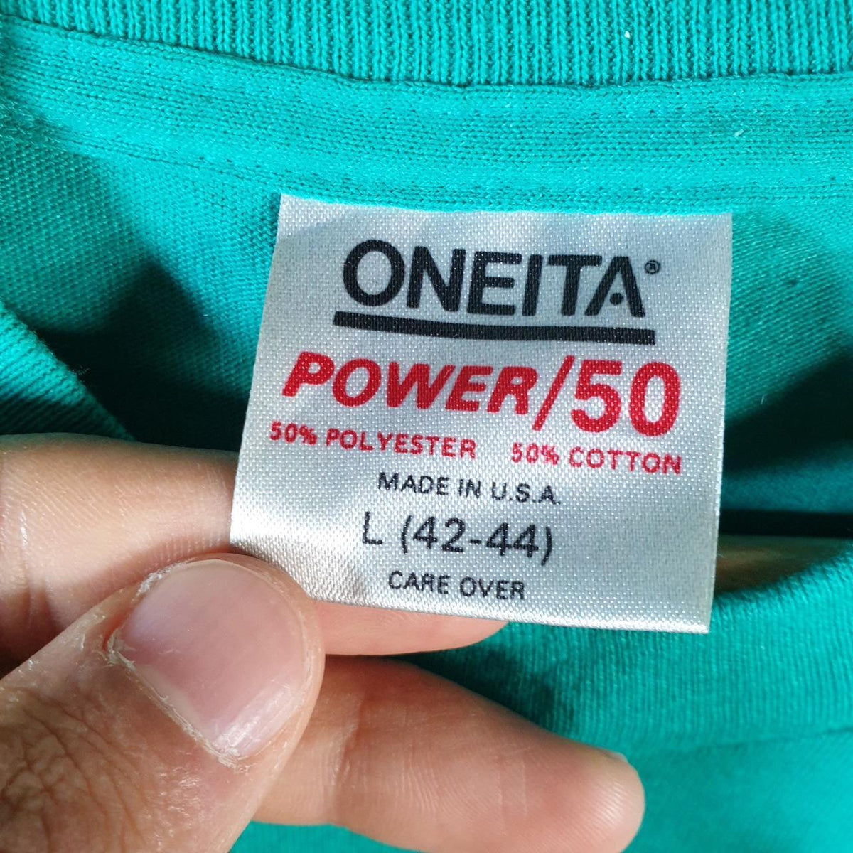 Vintage Oneita Power St Louis 1989 Geography Single Stitch T Shirt Men’s Large Blue C7891