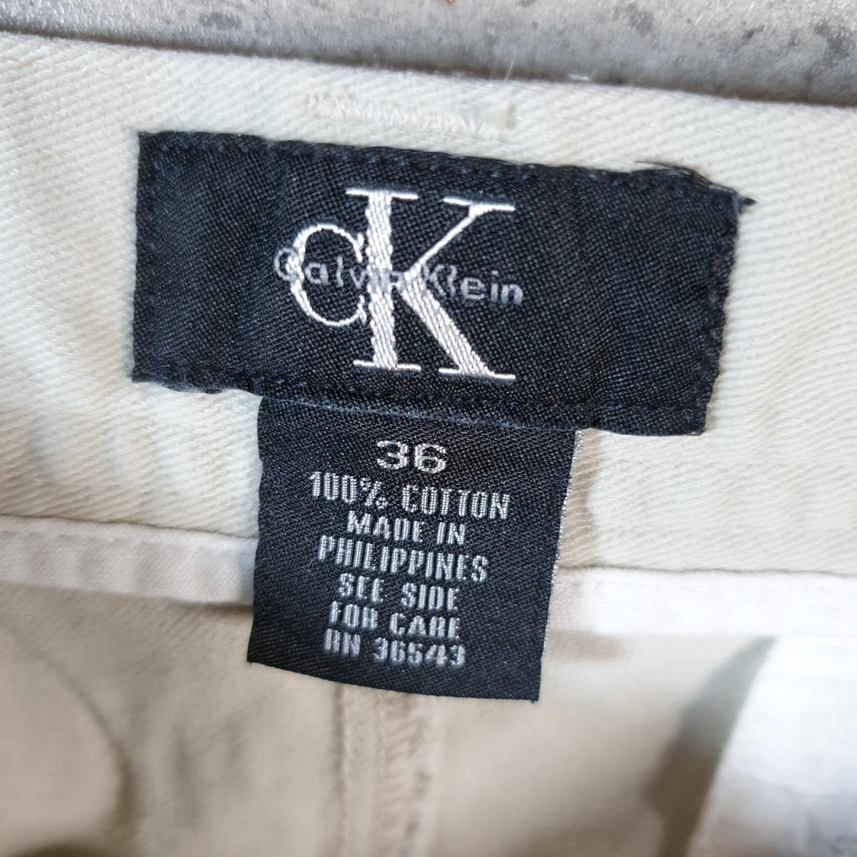Vintage Calvin Klein Baggy Shorts Jorts Cargo Mens W36 Beige Relaxed Cotton