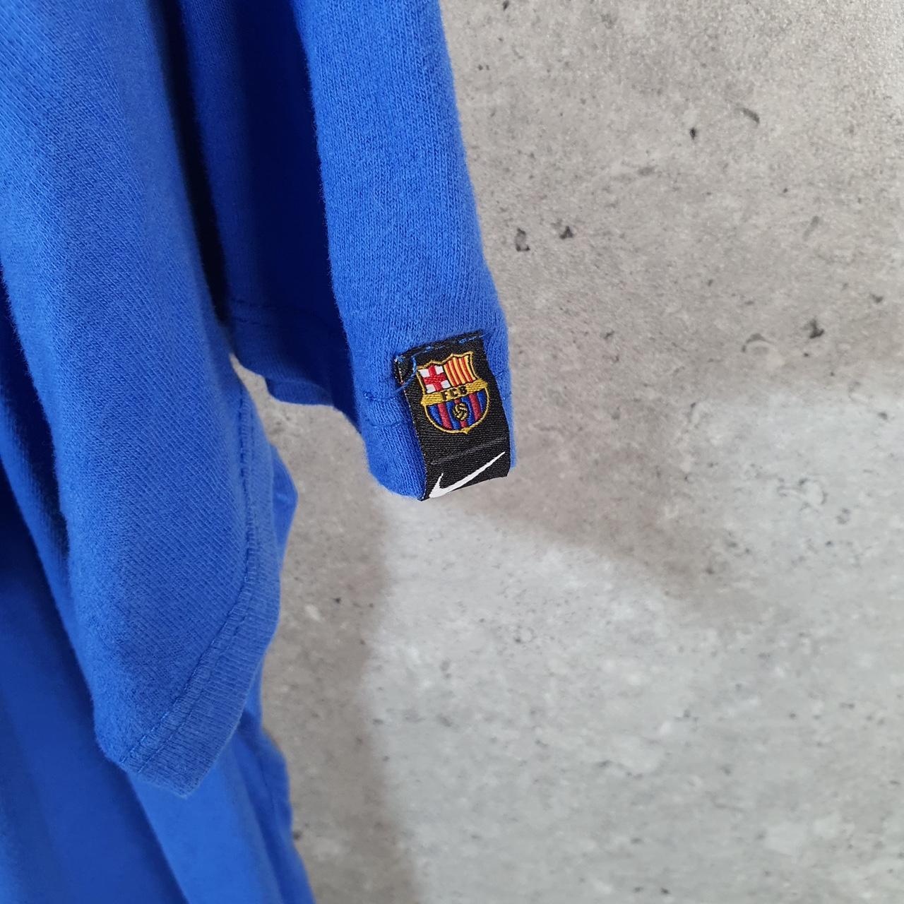 Vintage Nike FC Barcelona FCB Laugrana T Shirt Men’s 2XL Blue Logo Swoosh Athletic