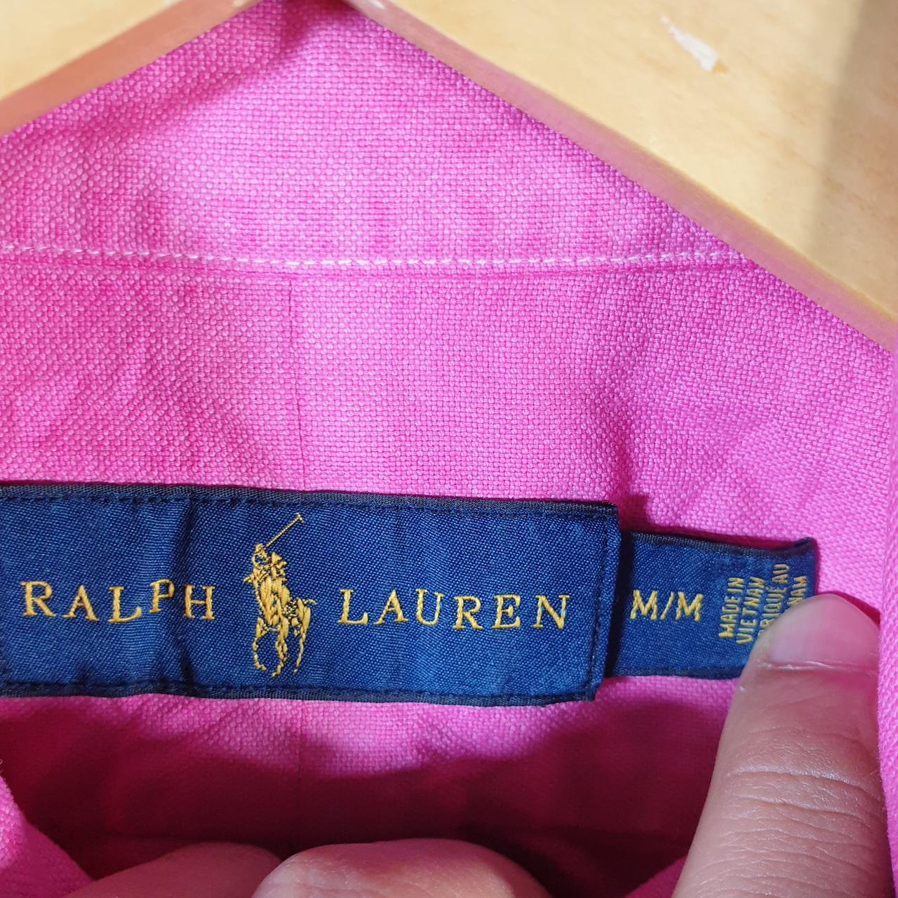 Vintage Ralph Lauren Button Down Shirt Men’s Medium Pink Pony Casual C8084