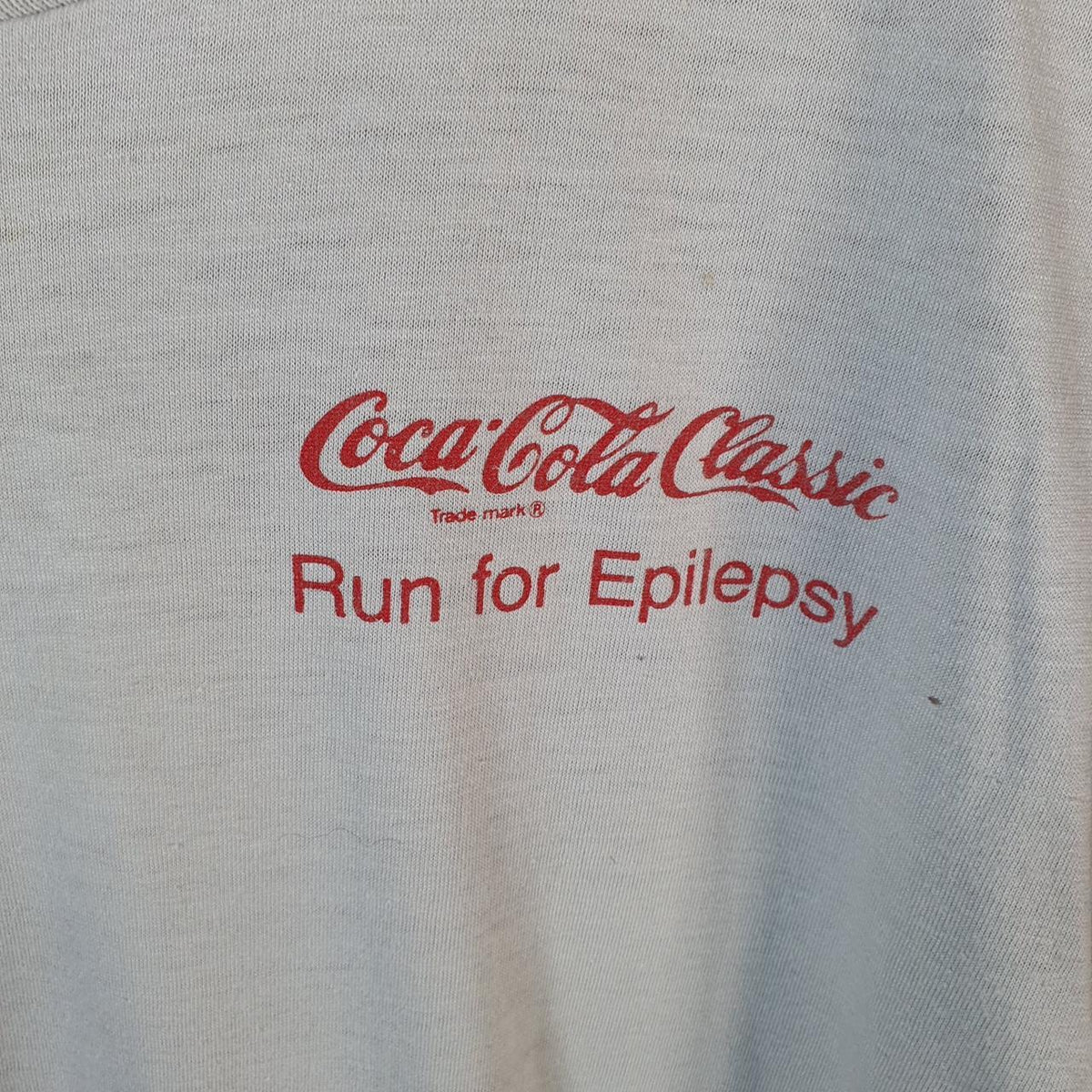 Vintage Screen Stars Coca Cola Epilepsy 90s Single Stitch T Shirt Men’s Large Grey