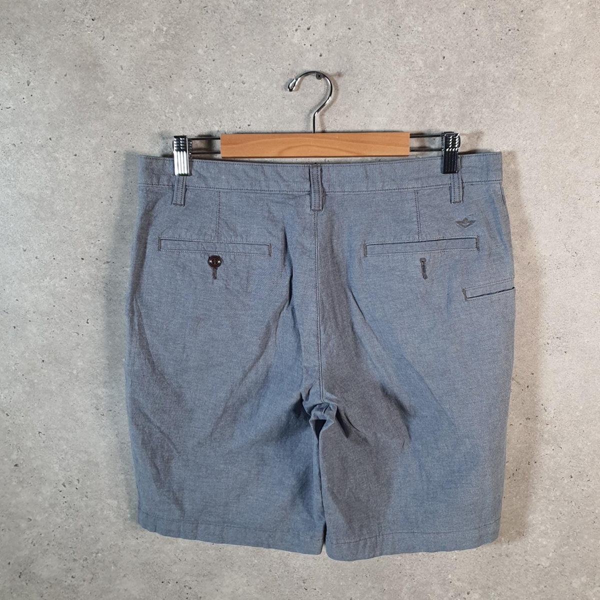 Vintage Dockers Chino Shorts Jorts Cargo Men’s W34 Grey Baggy Cotton A4435