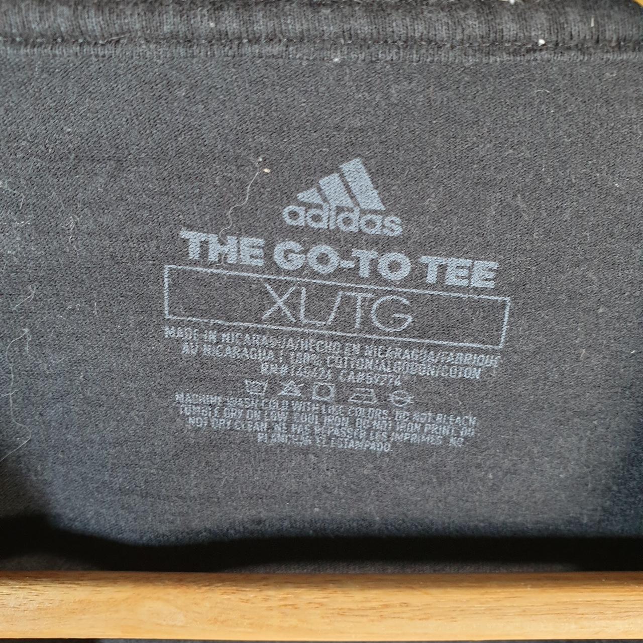 Vintage Adidas Go To Tee T Shirt Men’s XL Black Three Stripes Logo Athletic