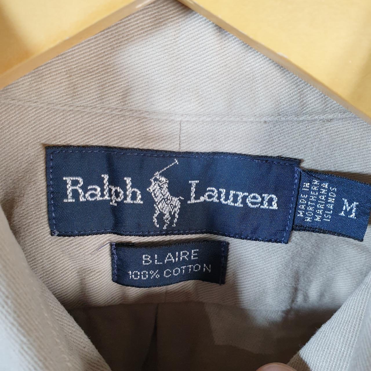 Vintage Ralph Lauren Button Down Shirt Men’s Medium Brown Blaire Fit Cotton Pony