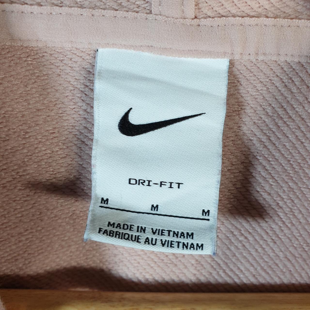 Vintage Nike Dri Fit Spellout Hoodie Womens Medium Pink Swoosh Y2K Pullover