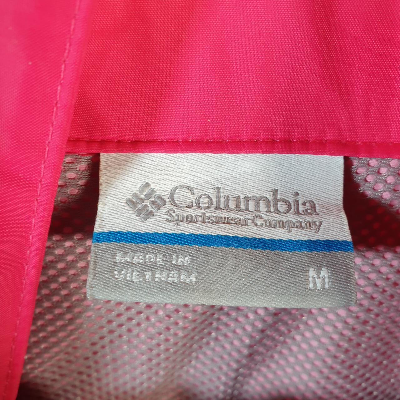 Vintage Columbia Windbreaker Track Jacket Womens XS Pink USA Athletic