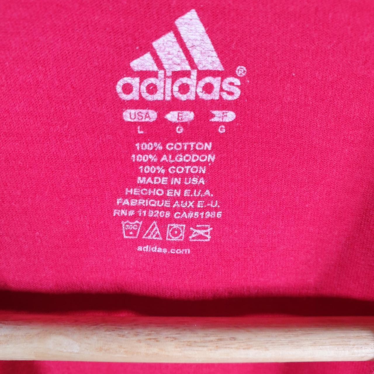 Vintage Adidas Retro Derrick Rose T Shirt Mens Large Red Three Stripes Logo Athletic