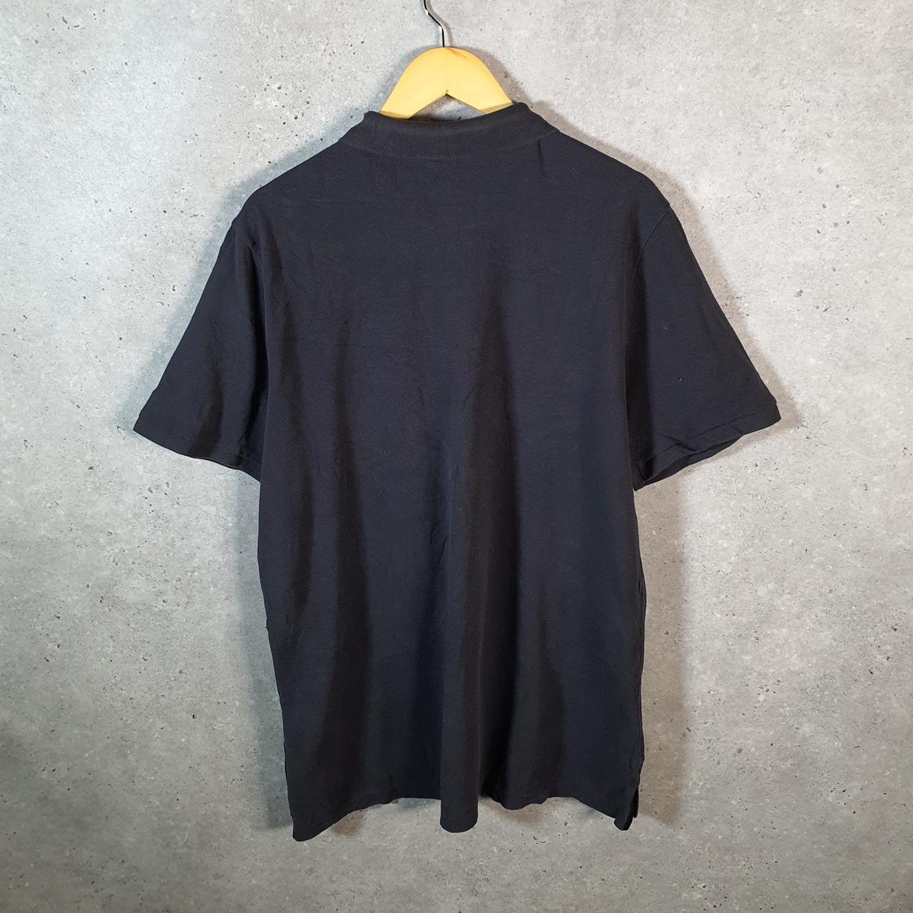 Vintage Nike Polo Shirt Shirt Men’s XL Black Embroidered Logo Athletic C9586