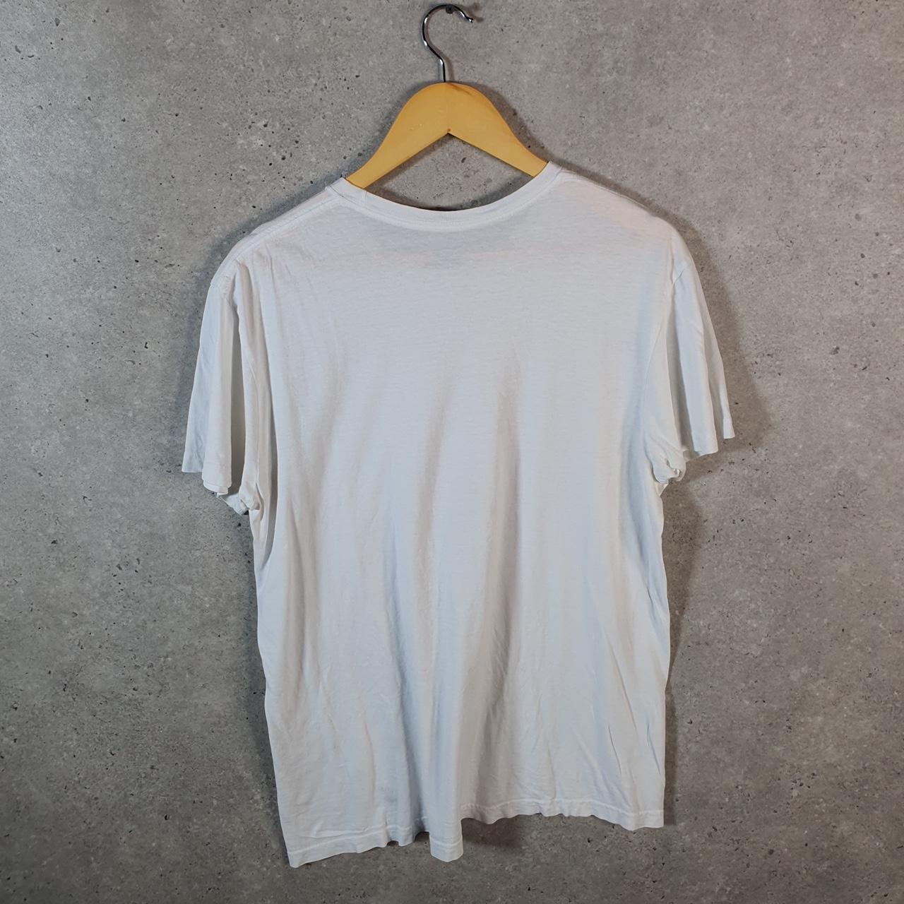 Vintage Ralph Lauren Polo Sport T Shirt Men’s Medium White Custom Fit Embroidered Pony C9025