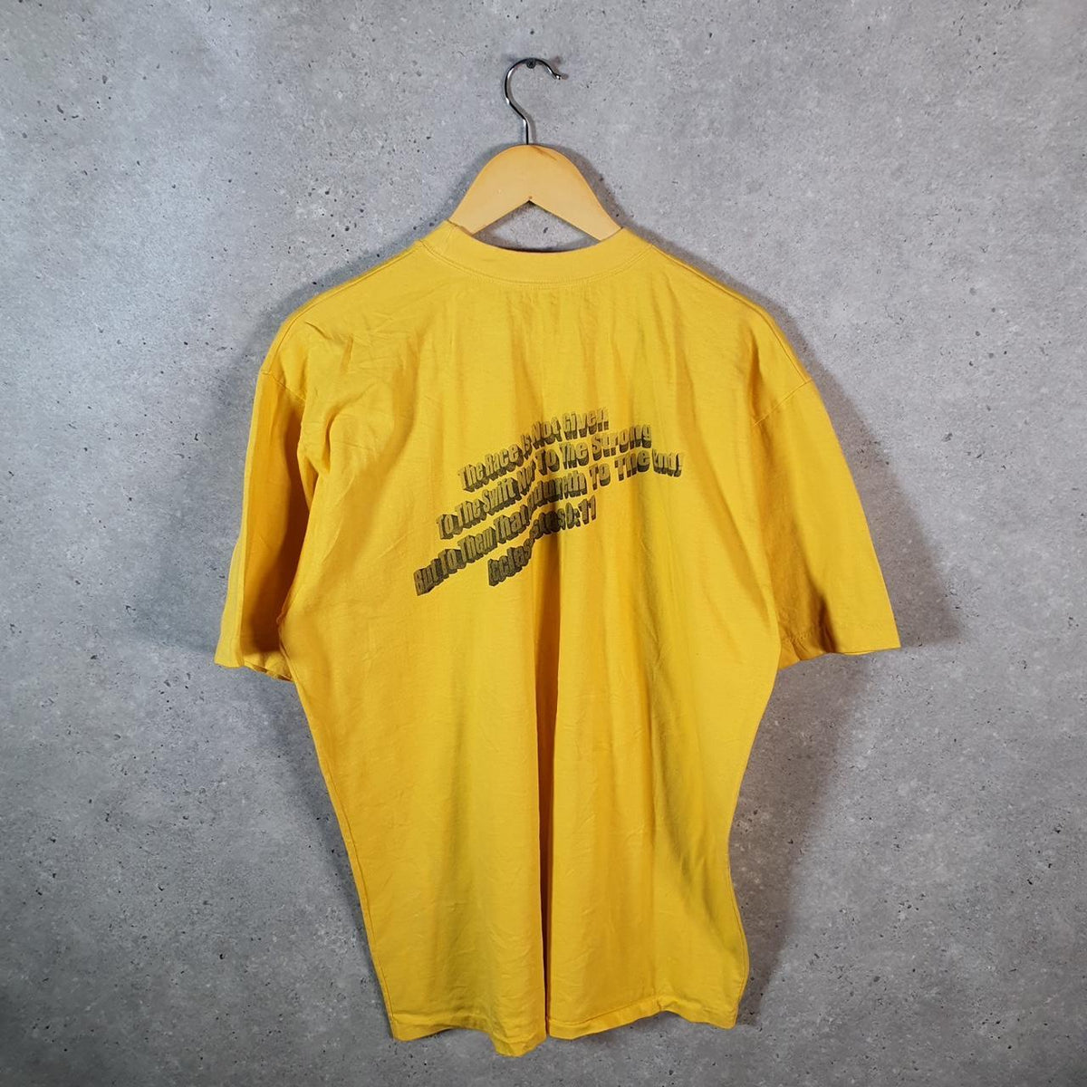 Vintage 10K Korea Fitness Run USA 90s Single Stitch T Shirt Men’s Medium Orange C9394