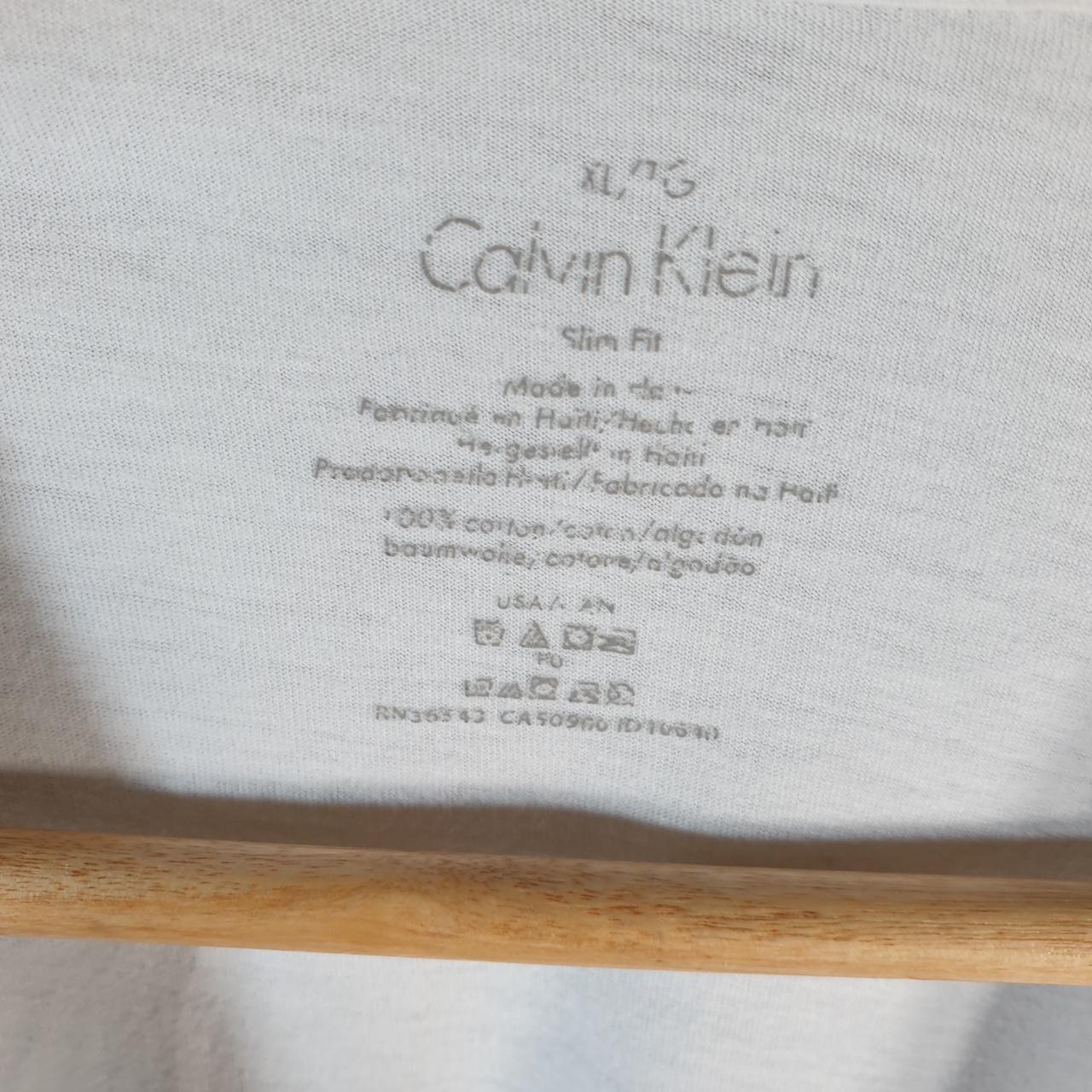 Vintage Calvin Klein Spellout Blank T Shirt Men’s XL White Casual Sports