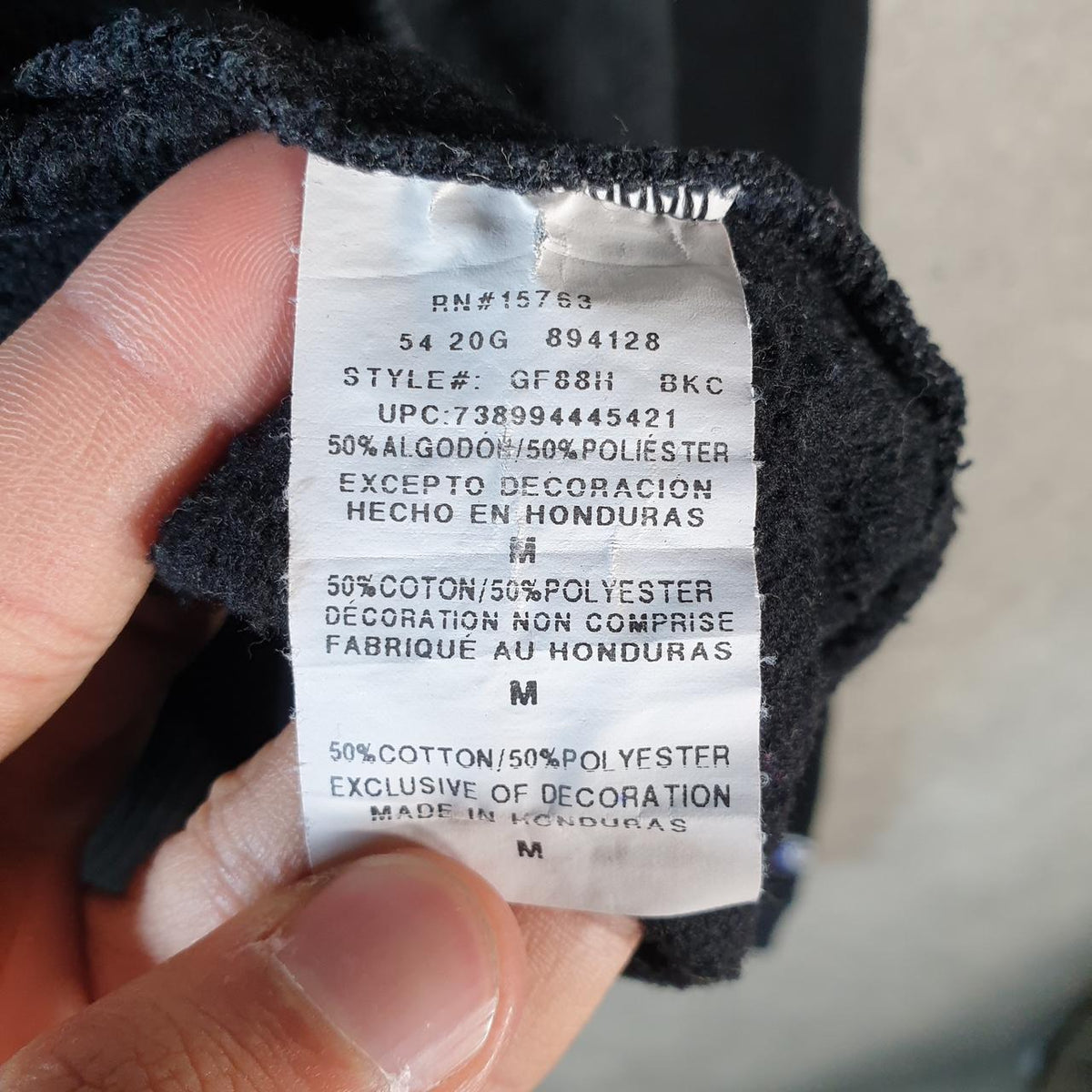 Vintage Champion Sweatshirt Men’s Medium Black USA Y2K Pullover Embroidered Logo