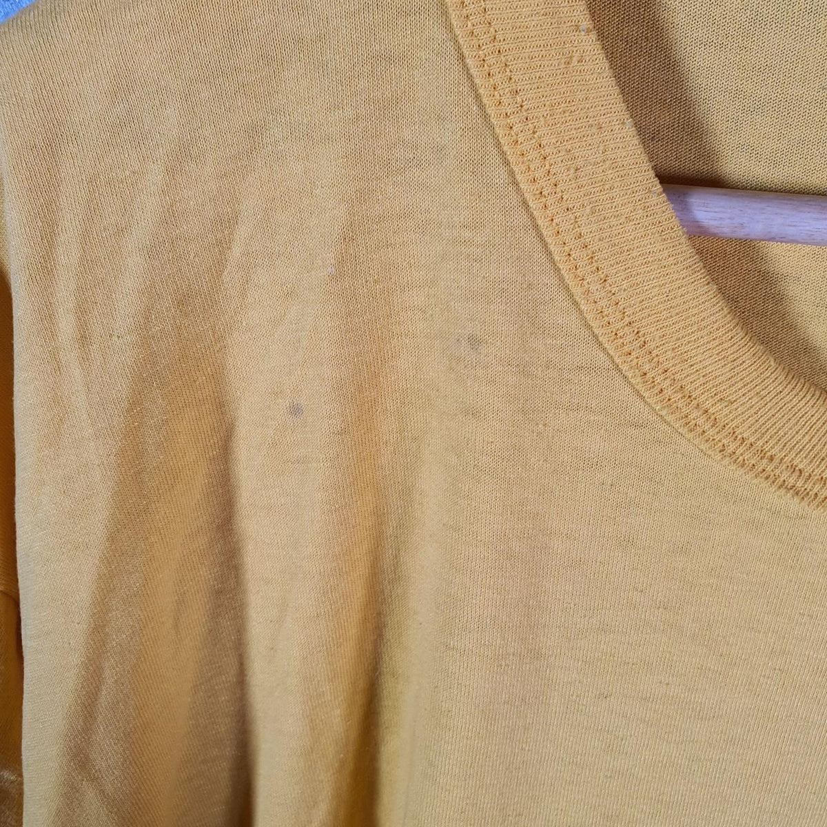 Vintage Russell Athletic Hempstead Swimming USA Single Stitch T Shirt Men’s XL Yellow Big Fish Vintage