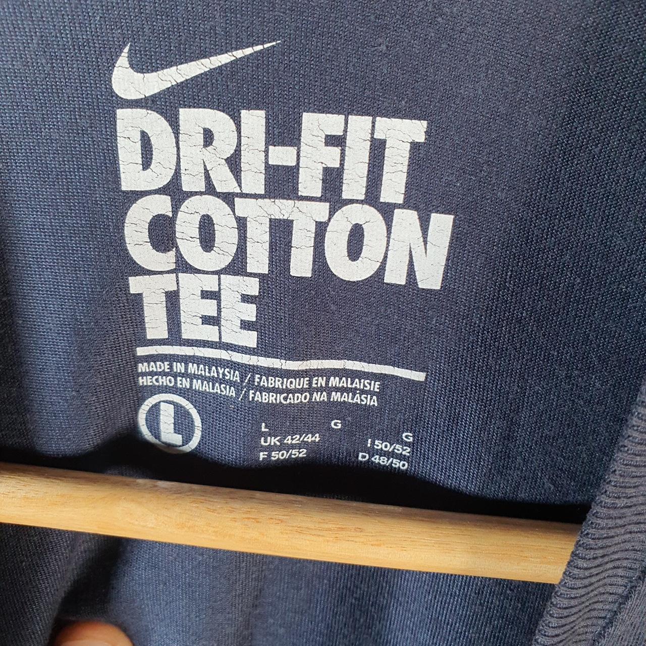 Vintage Nike Printed T Shirt Men’s Large Blue Swoosh Athletic