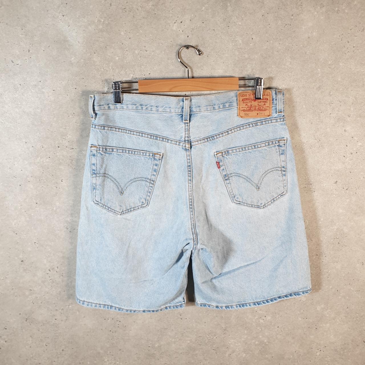 Vintage Levi’s 550 Baggy Shorts Jorts Cargo Mens W34 Blue Relaxed Denim