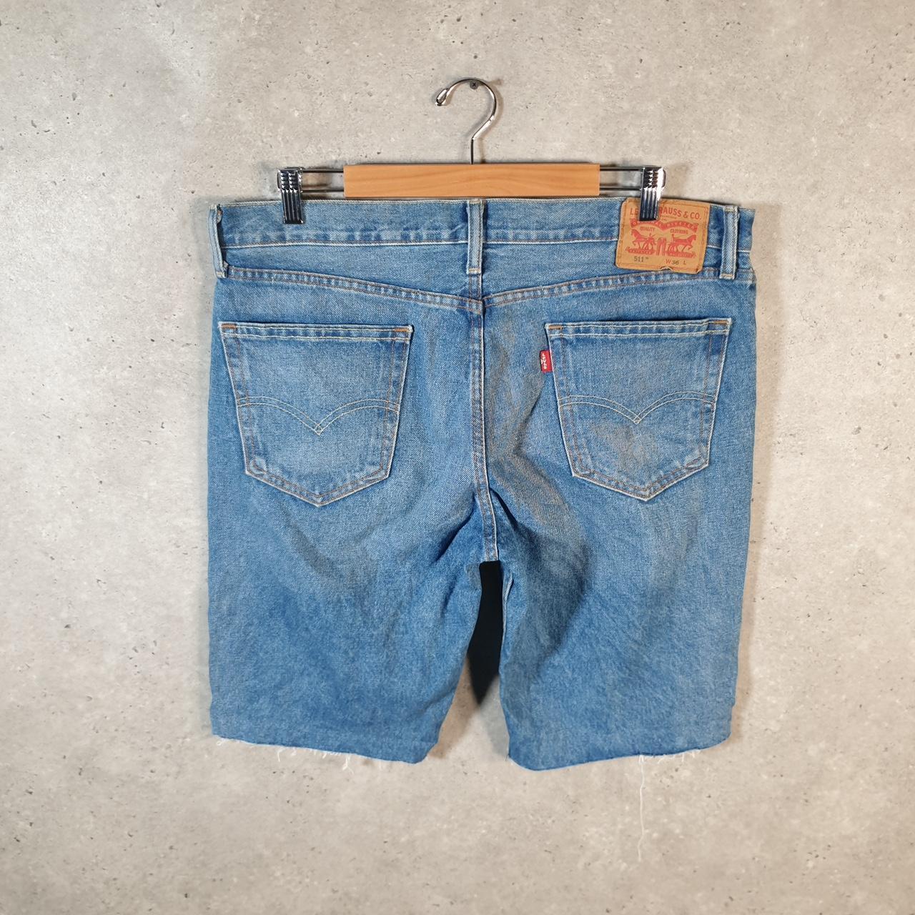 Vintage Levi’s 511 Baggy Shorts Jorts Cargo Mens W36 Blue Relaxed Denim