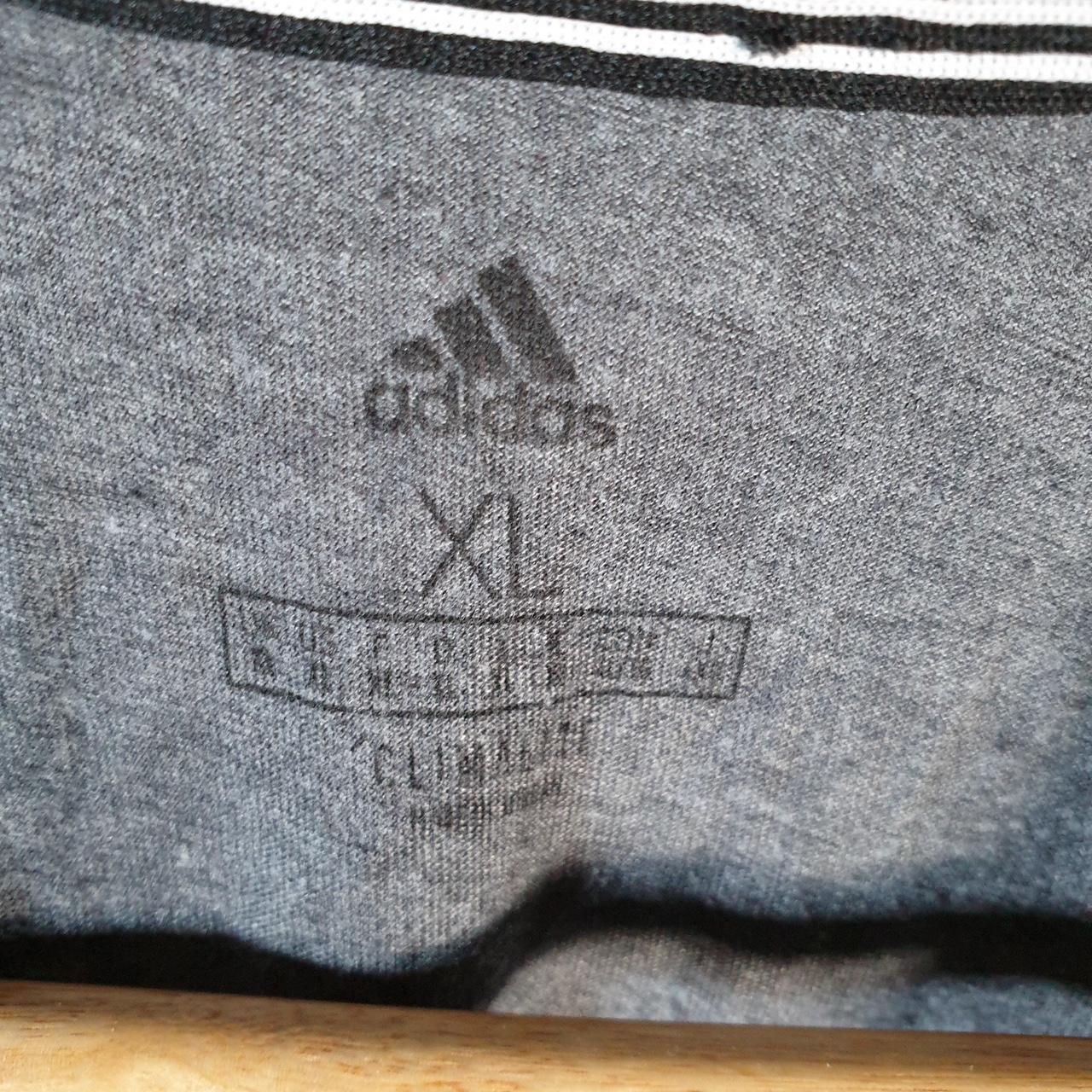 Vintage Adidas Climalite T Shirt Men’s XL Grey Three Stripes Logo Athletic