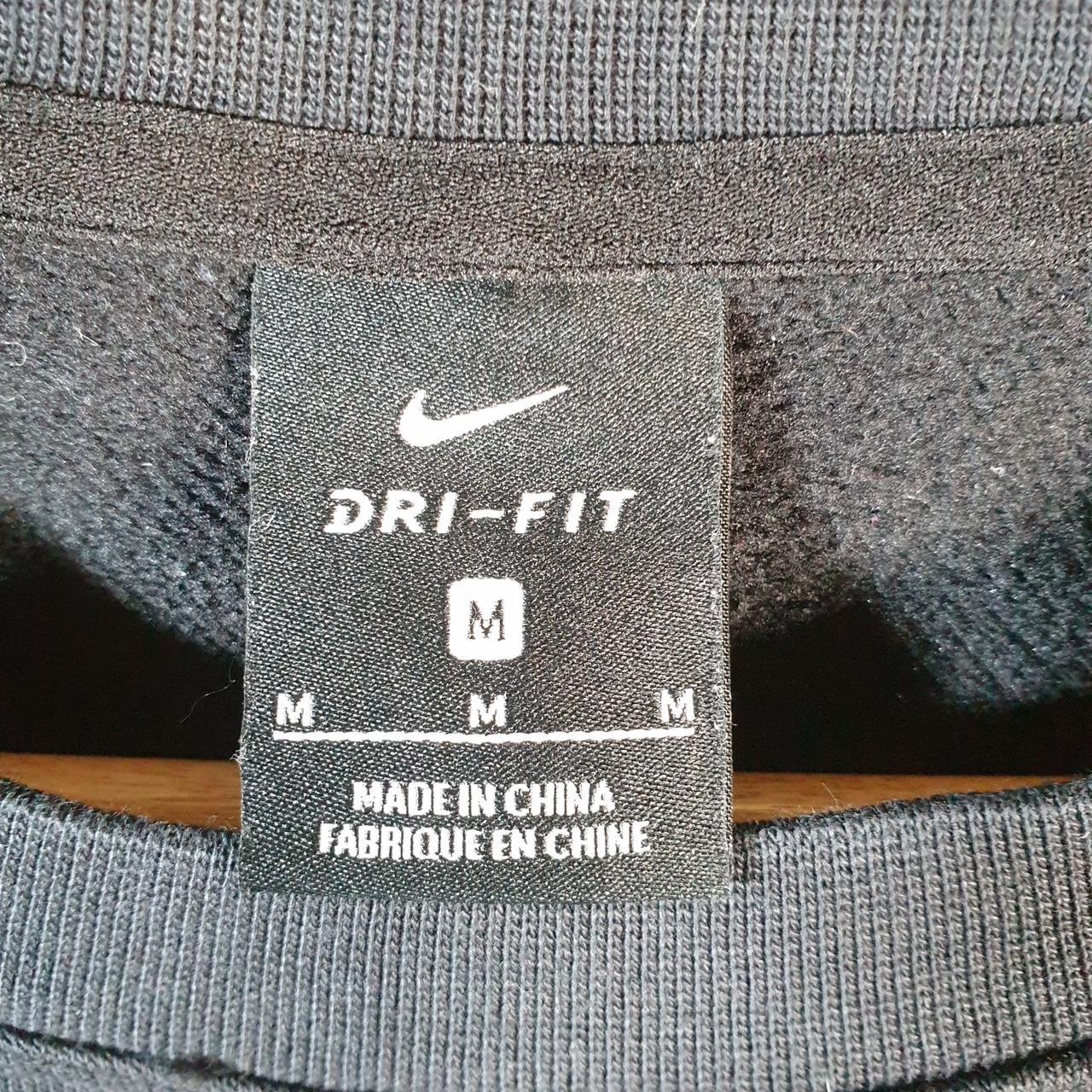 Vintage Nike Embroidered Dri Fit Spellout Sweatshirt Womens M Black Swoosh