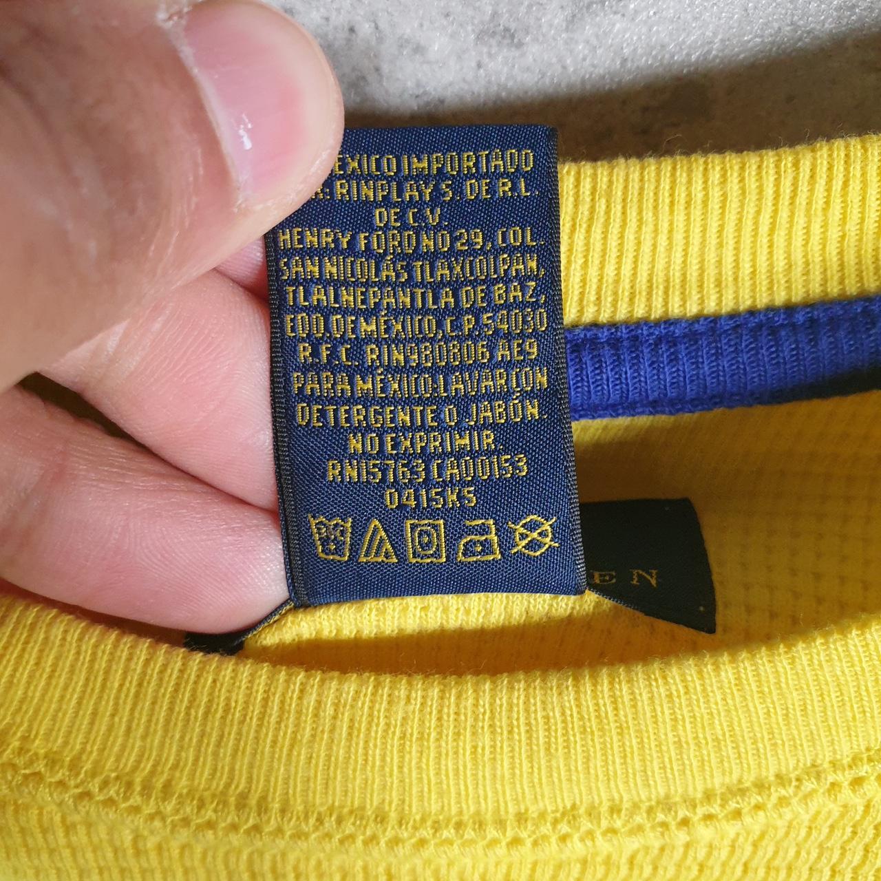 Vintage Ralph Lauren Polo T Shirt Men’s Medium yellow Embroidered Classic Fit Pony C9068