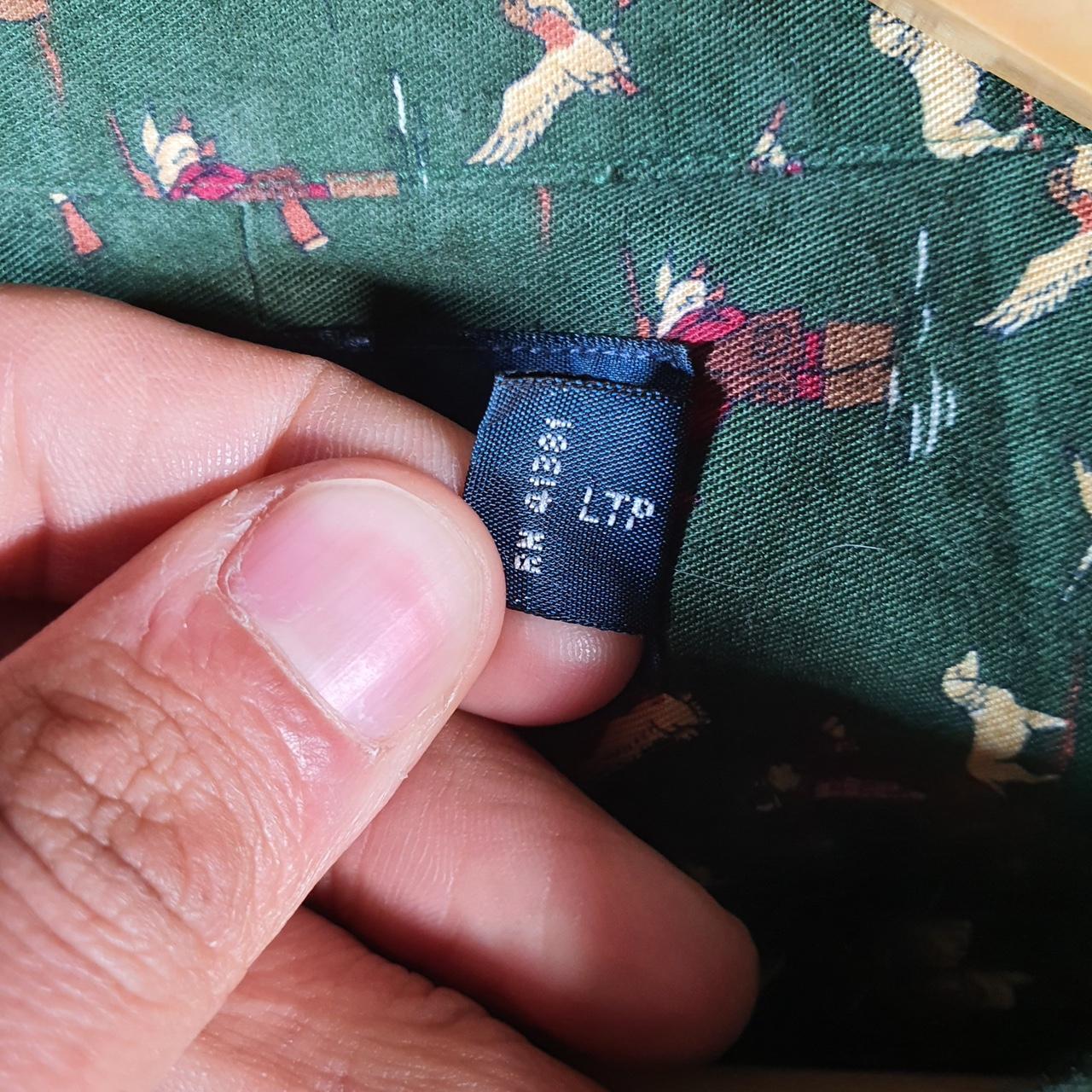 Vintage Ralph Lauren Button Down Shirt Duck Hunting Dog Print Rare Men’s XL Green C8478