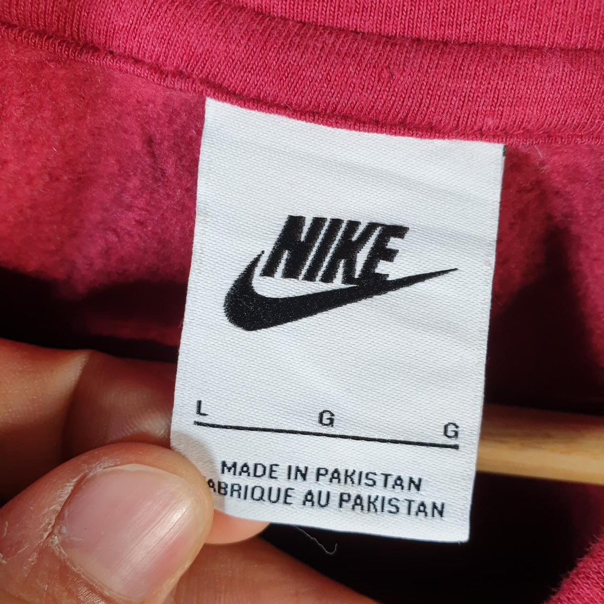 Vintage Nike Club Hoodie Womens Large Pink Swoosh Y2K Pullover