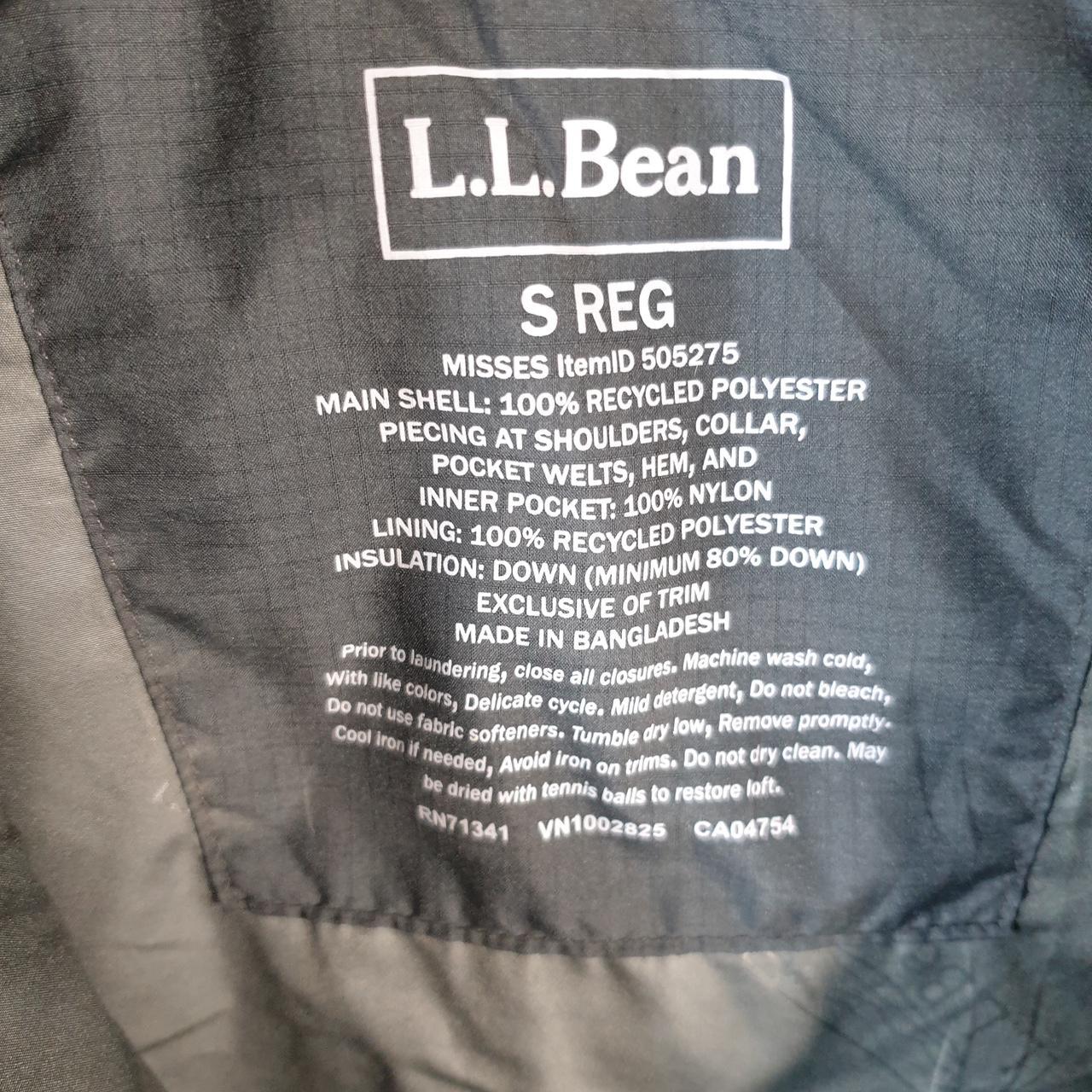 Vintage L.L. Bean Gilet Downtex Puffer Pertex Quantum Jacket Mens S Black Shell
