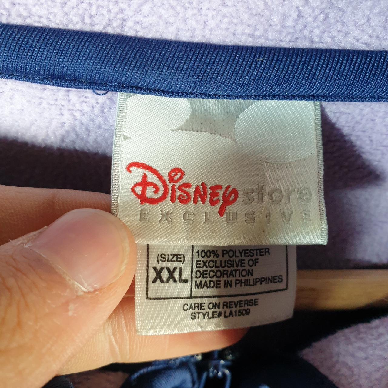 Disney Minnie Mouse 1/4 Zip Fleece Pullover Sweatshirt Mens 2XL Blue Embroidered Logo