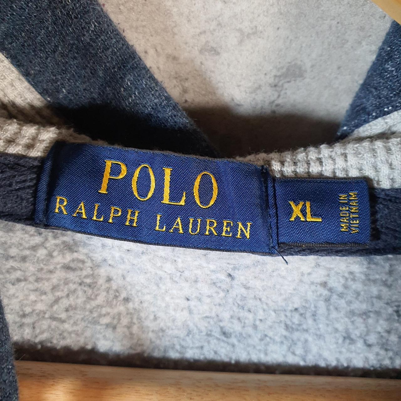 Vintage Ralph Lauren Polo Full Zip Hodie Men’s XL Blue Cotton Pony