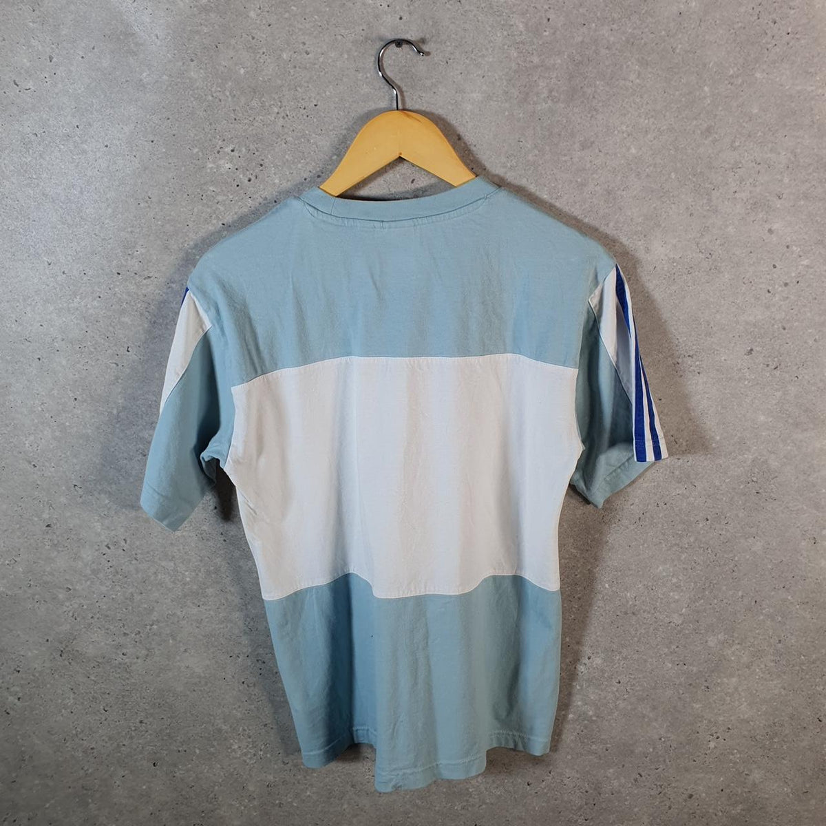 Vintage Adidas Trefoil Retro T Shirt Shirt Men’s Small Blue Logo Athletic