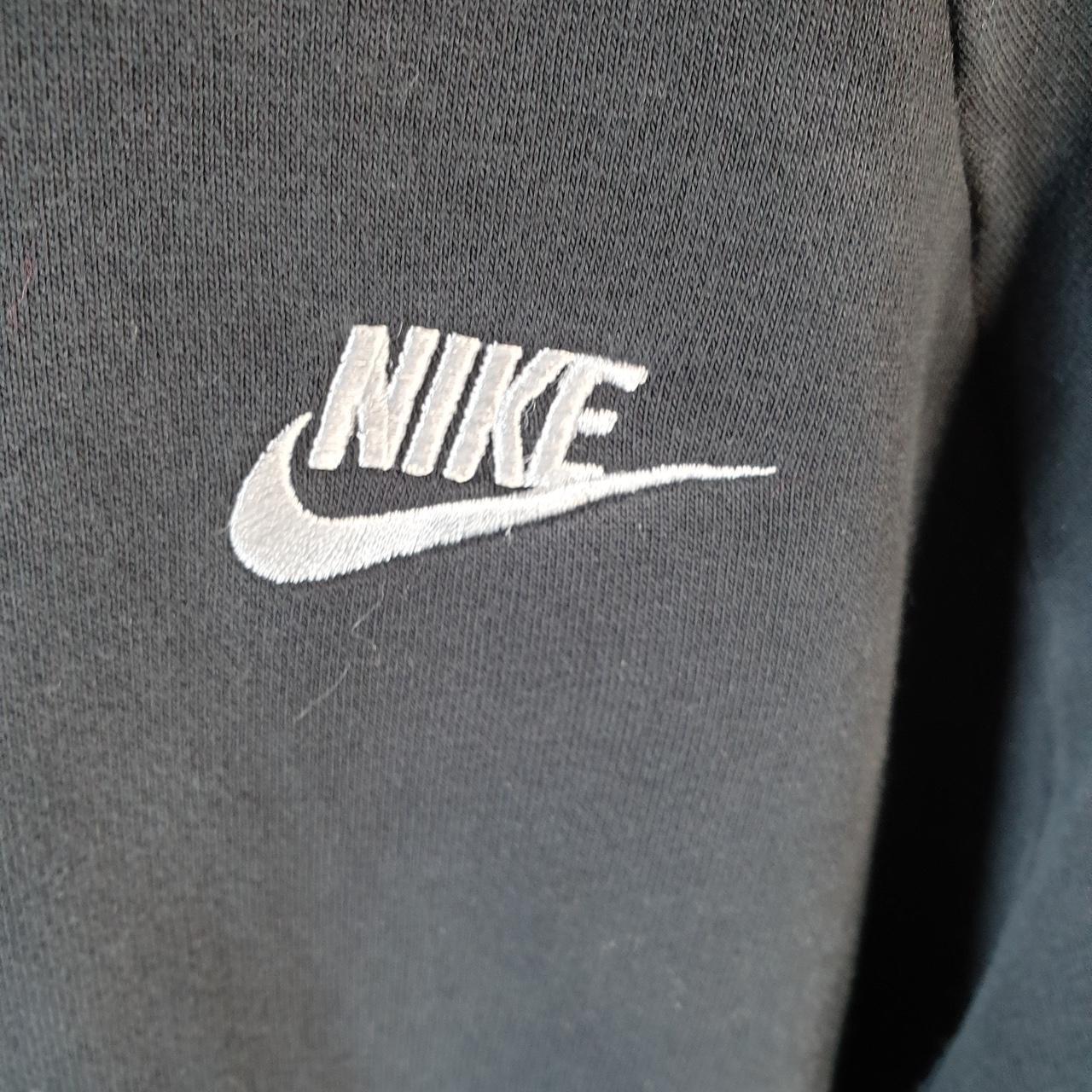 Vintage Nike Club Embroidered Hoodie Womens Large Black Swoosh Y2K Pullover