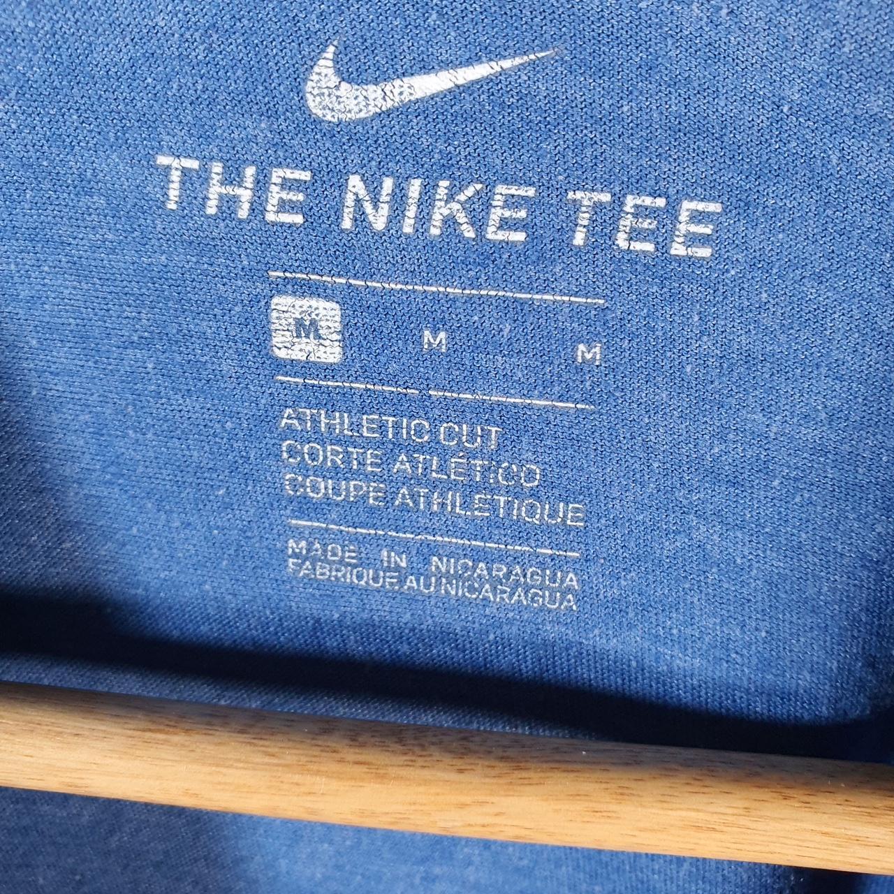 Vintage Nike Air Spellout T Shirt Men’s Medium Blue Logo Swoosh Athletic
