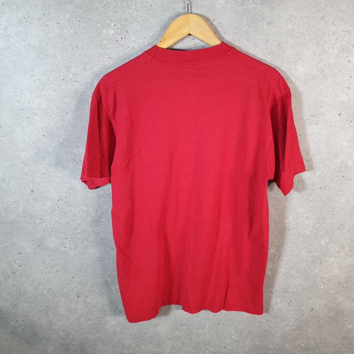 Vintage Best Fruit of the Loom Potter Gray School USA Single Stitch T Shirt Men’s Large Red 5