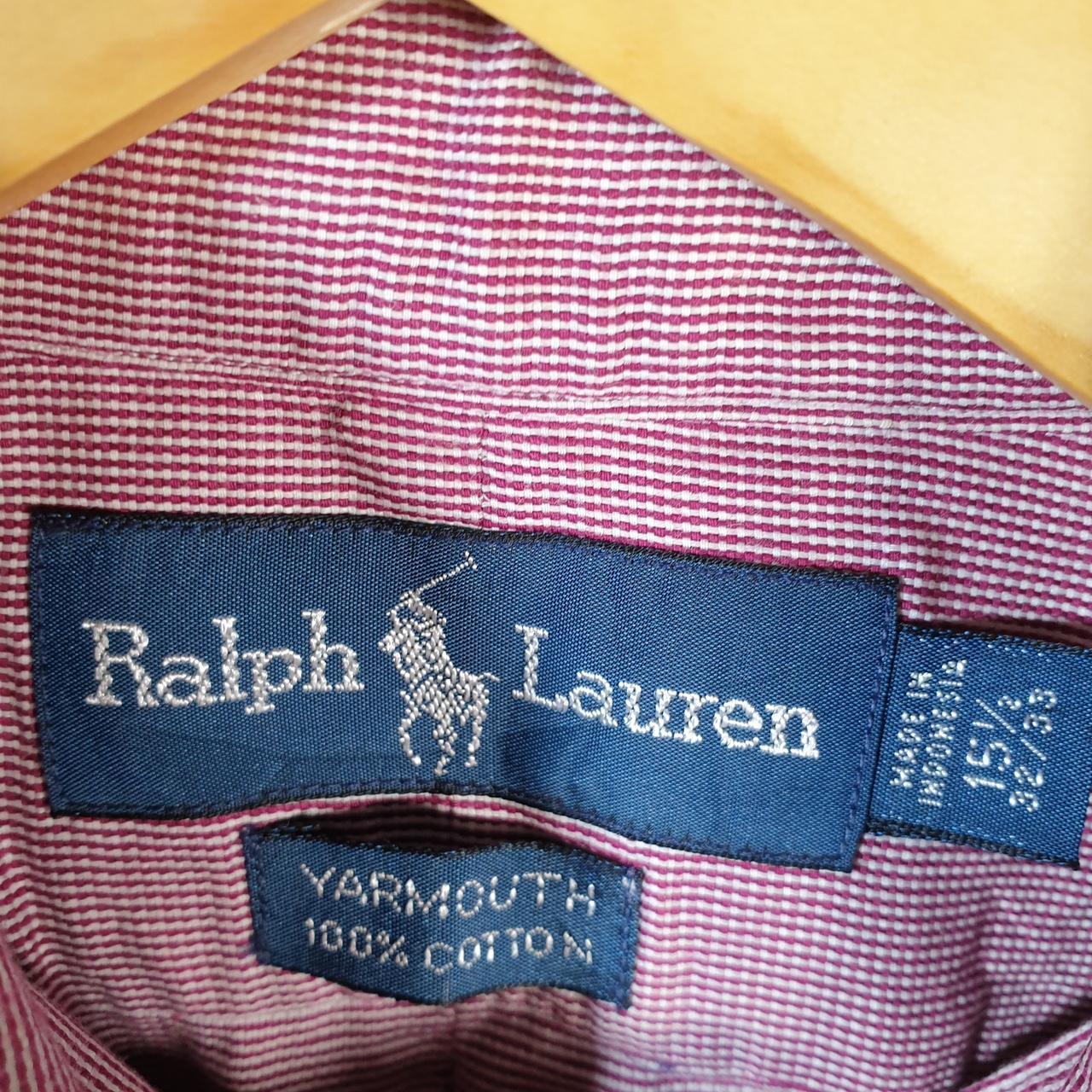 Vintage Ralph Lauren Button Down Shirt Men’s Large Pink Yarmouth Fit Pony Cotton