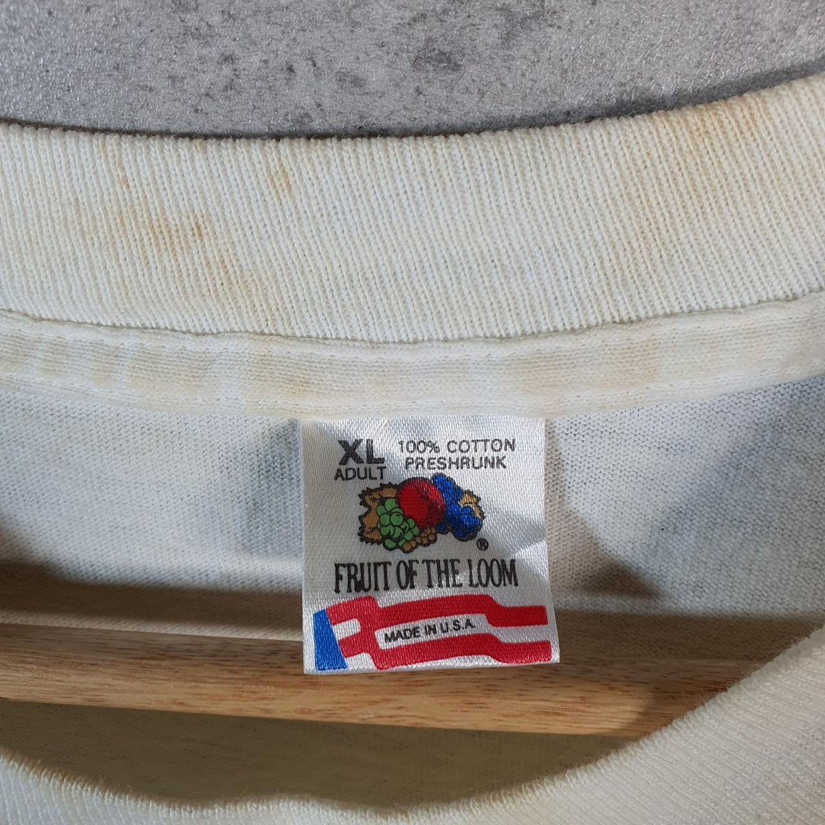 Vintage Fruit of the Loom Grandpa Christmas Santa 90s Single Stitch T Shirt Men’s XL White C9257