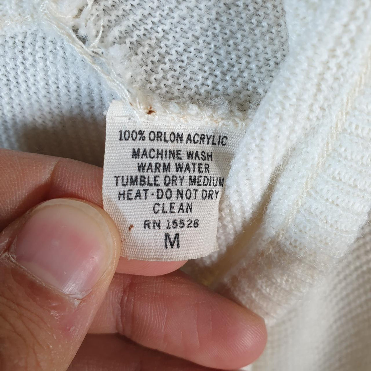 Vintage Izod Lacoste Knit Sweater Mens Medium White Y2K Jumper Logo