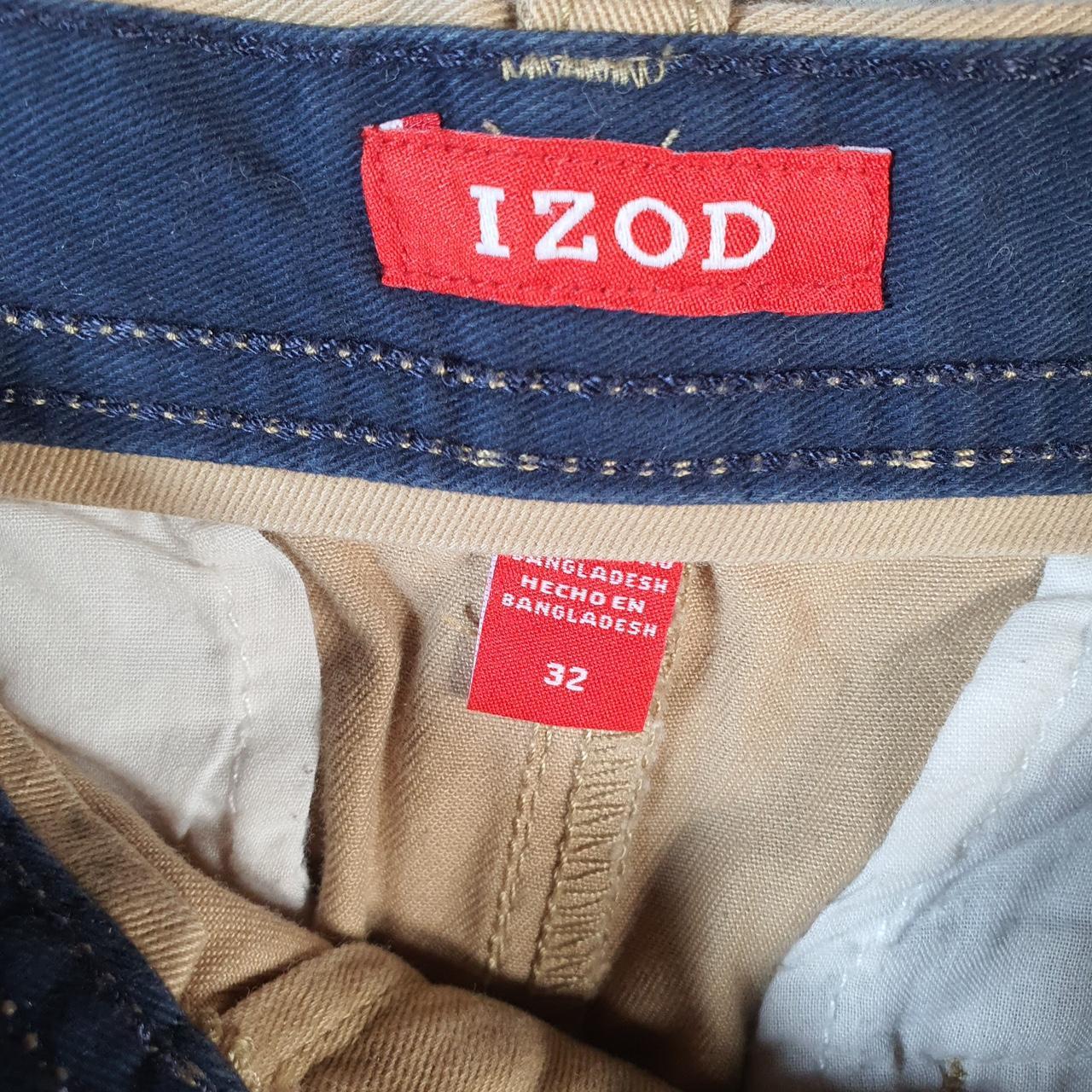 Vintage Izod Golf Chino Shorts Jorts Cargo Men’s W32 Brown Baggy Cotton