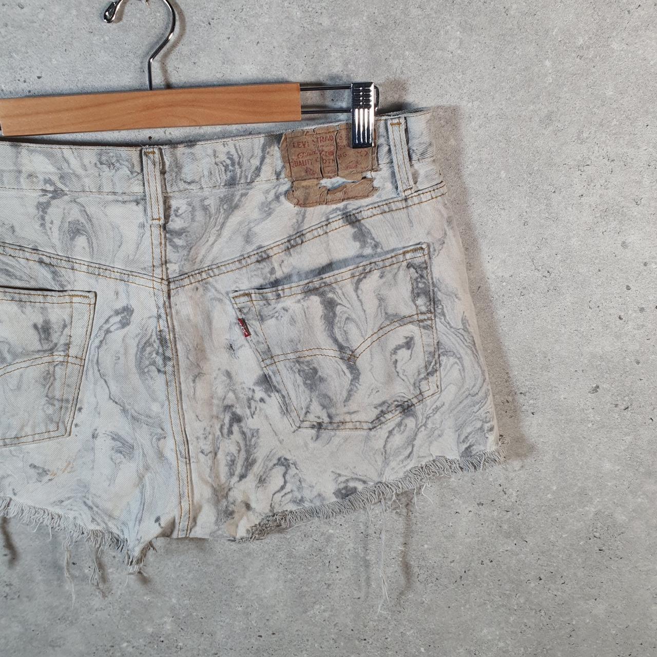 Vintage Levi’s Dyed Cut Off Shorts Jorts Cargo Womens W34 Grey Relaxed Denim