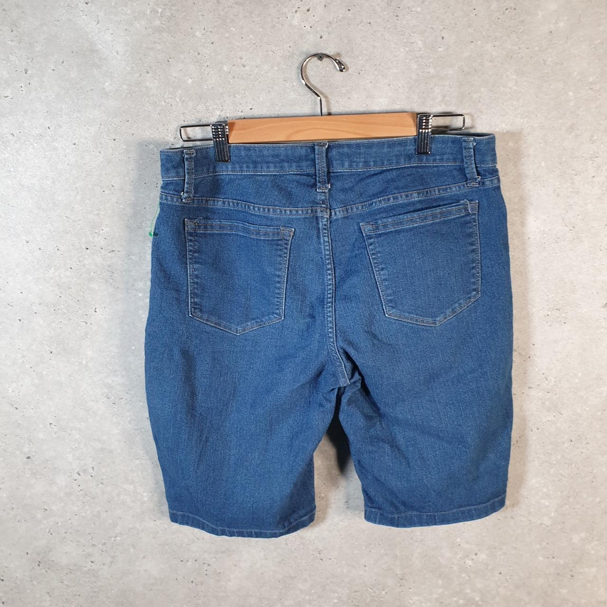 Vintage Lee Baggy Shorts Jorts Cargo Womens W32 Blue Relaxed Denim