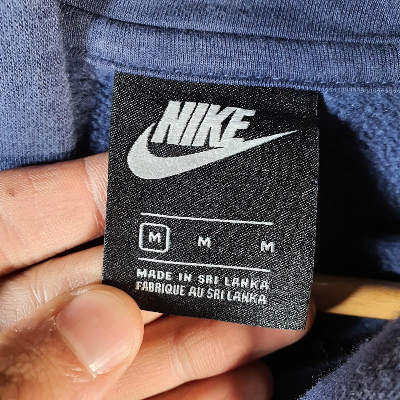 Vintage Nike Club Embroidered Hoodie Men’s Medium Navy Blue Swoosh Y2K Pullover